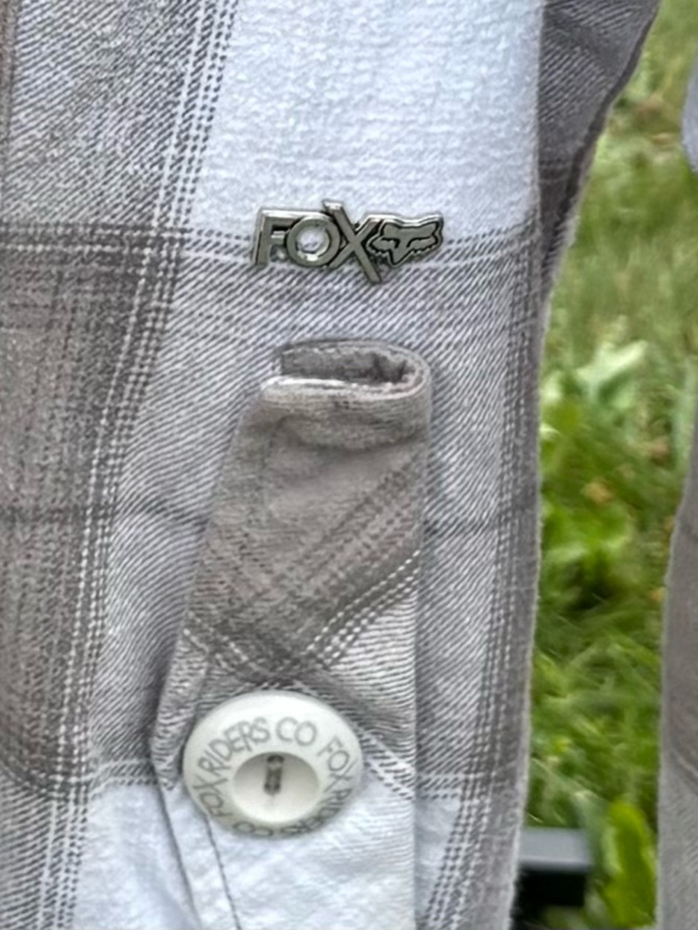 Fox Plaid Gray and White Hooded Bomber Jacket - Picture 3 of 3